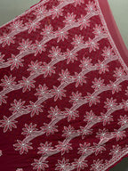 Maroon Palla Border Saree