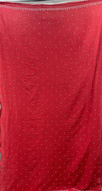 Red Mul Chanderi Unstiched Suit