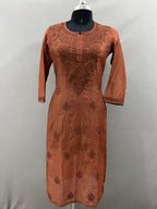 Brown Chanderi Kurta