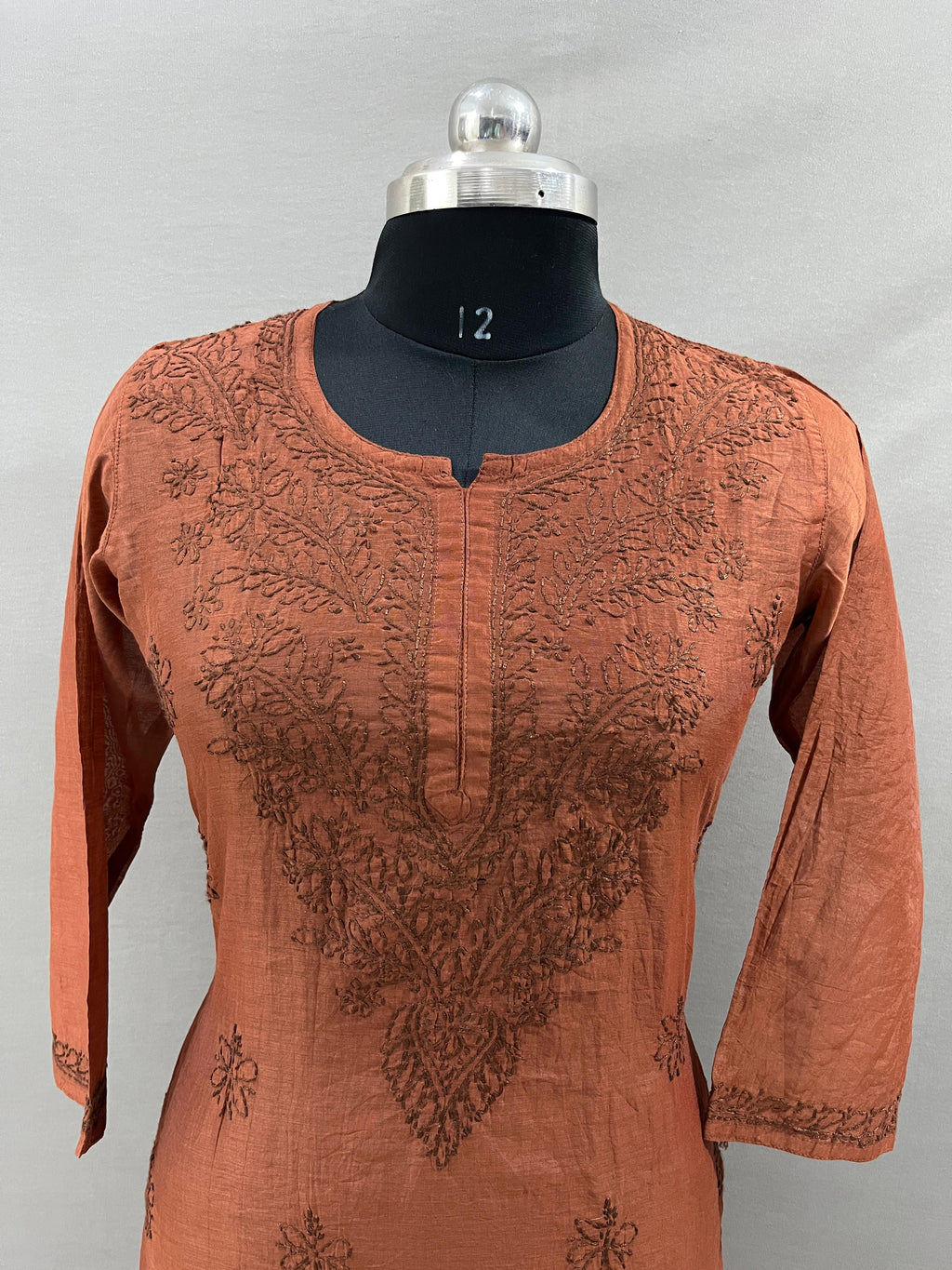 Brown Chanderi Kurta