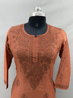 Brown Chanderi Kurta