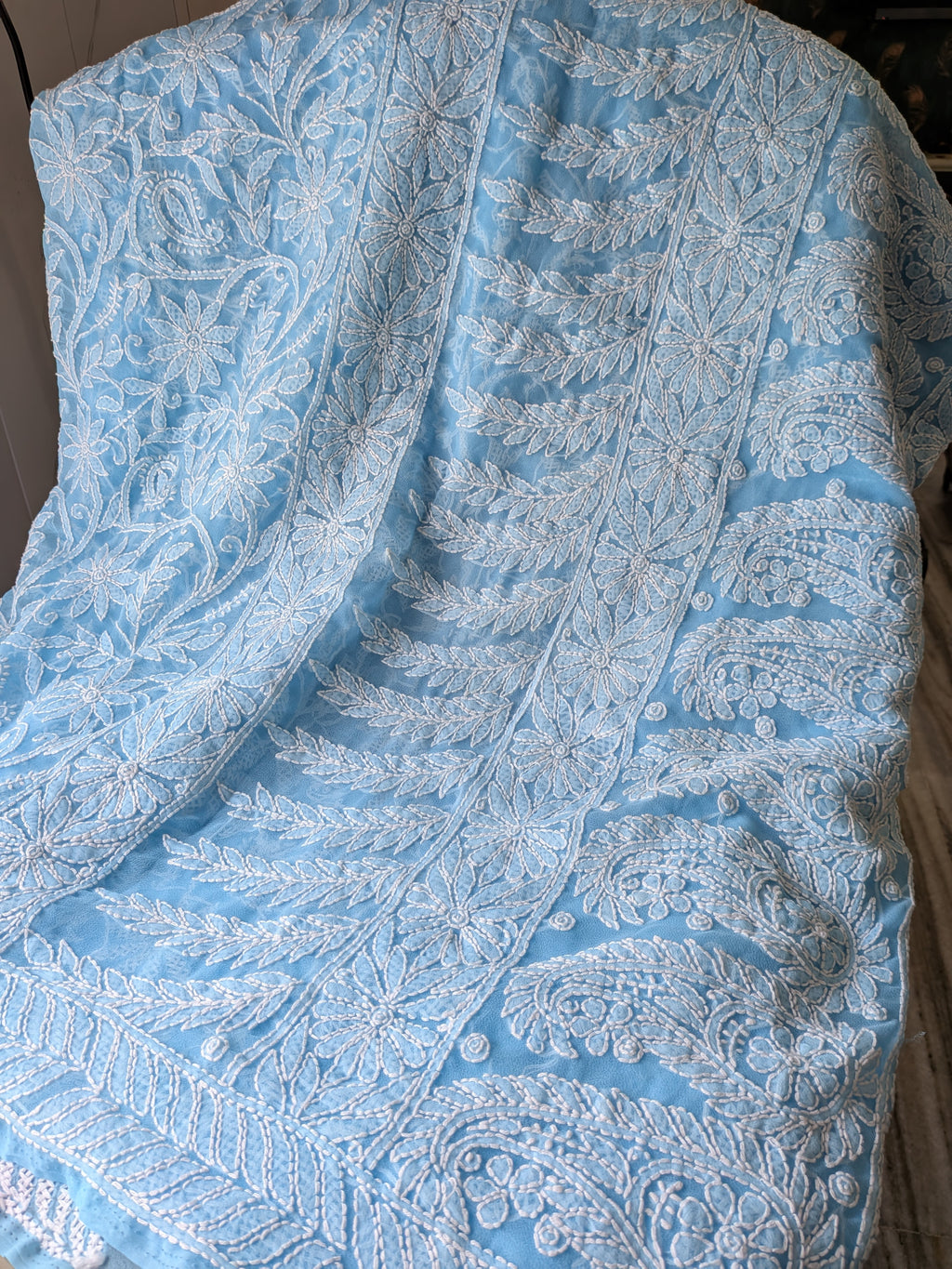 Blue Full Jaal Saree