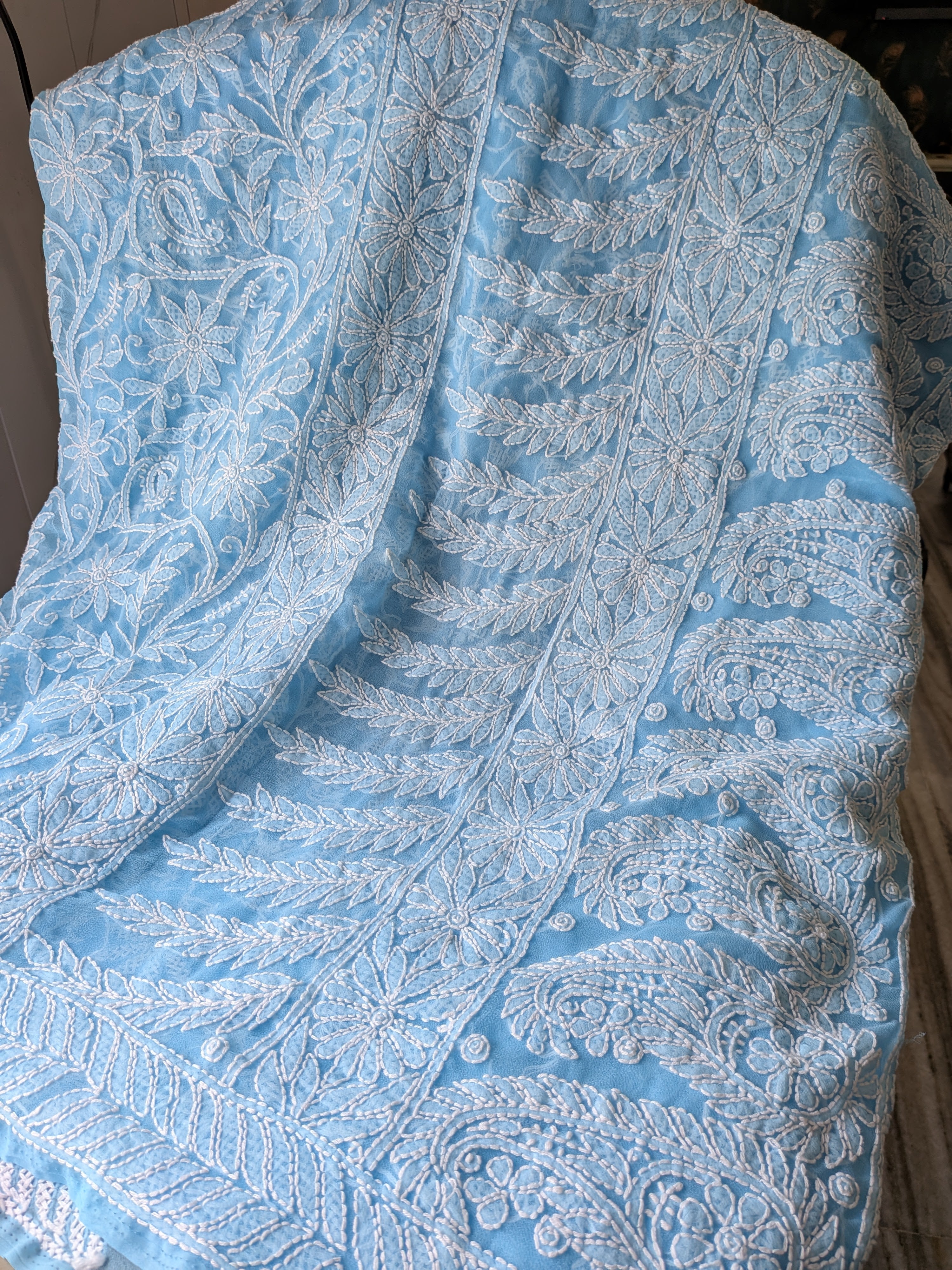 Blue Full Jaal Saree