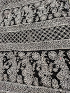 Black full Jaal Saree