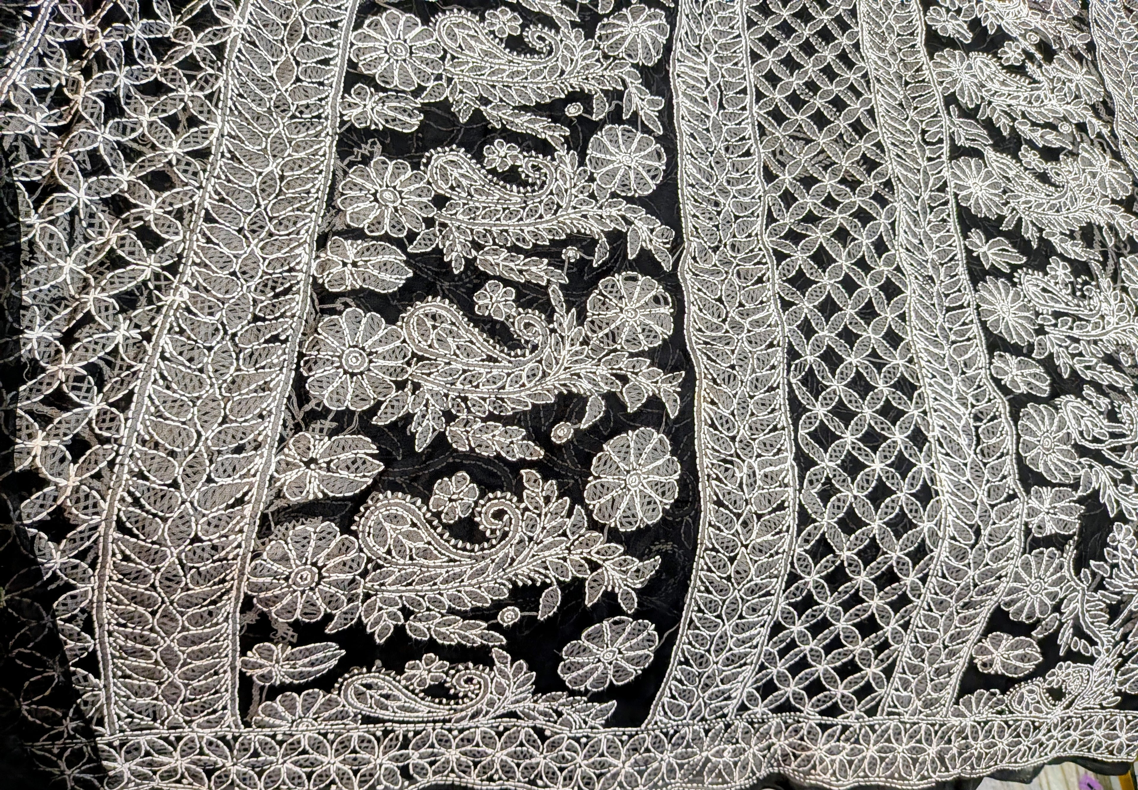 Black full Jaal Saree