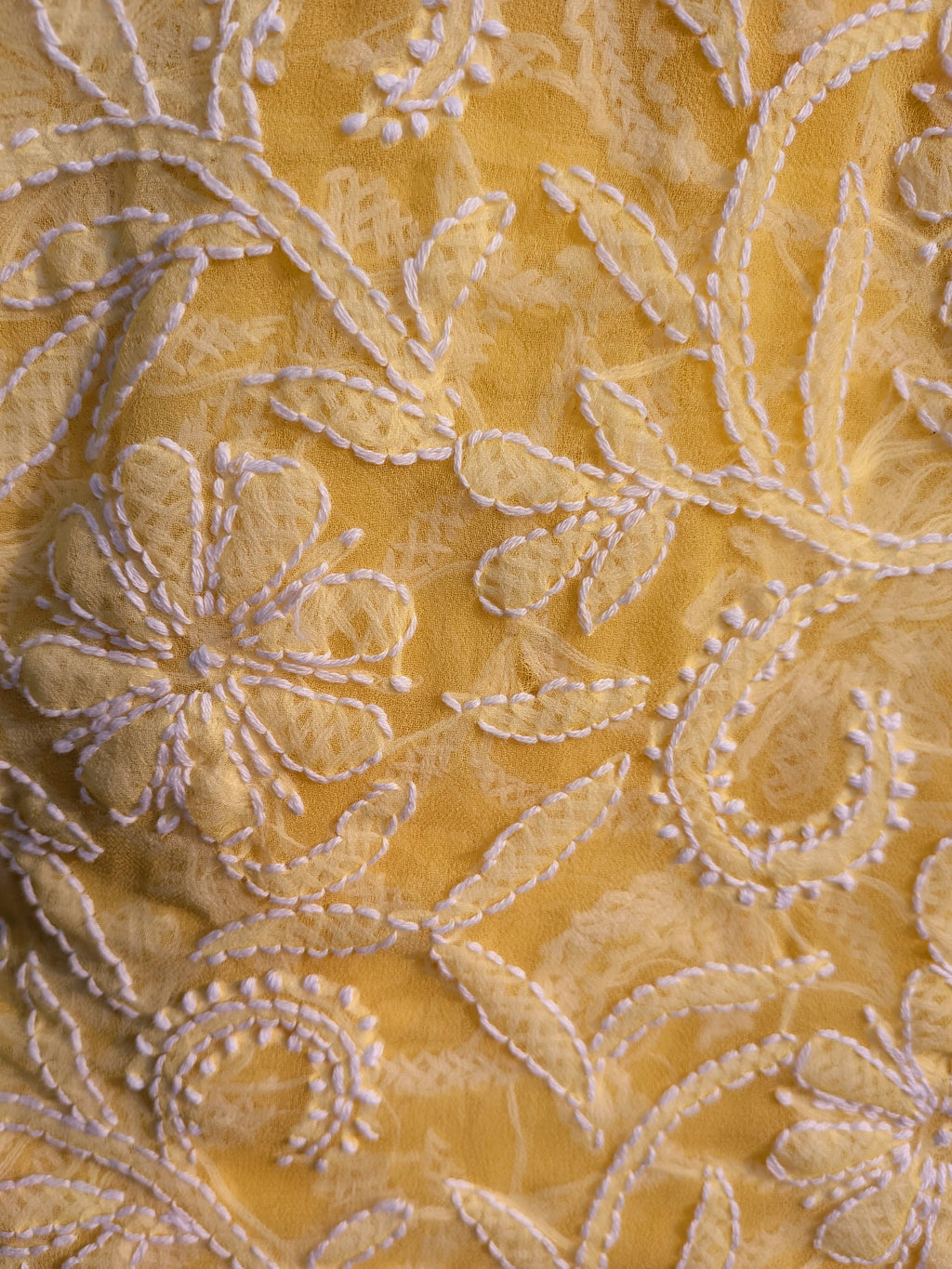 Yellow full Jaal Saree