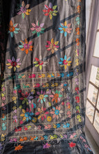 Black Kantha Saree