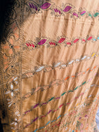 Beige Kantha Saree