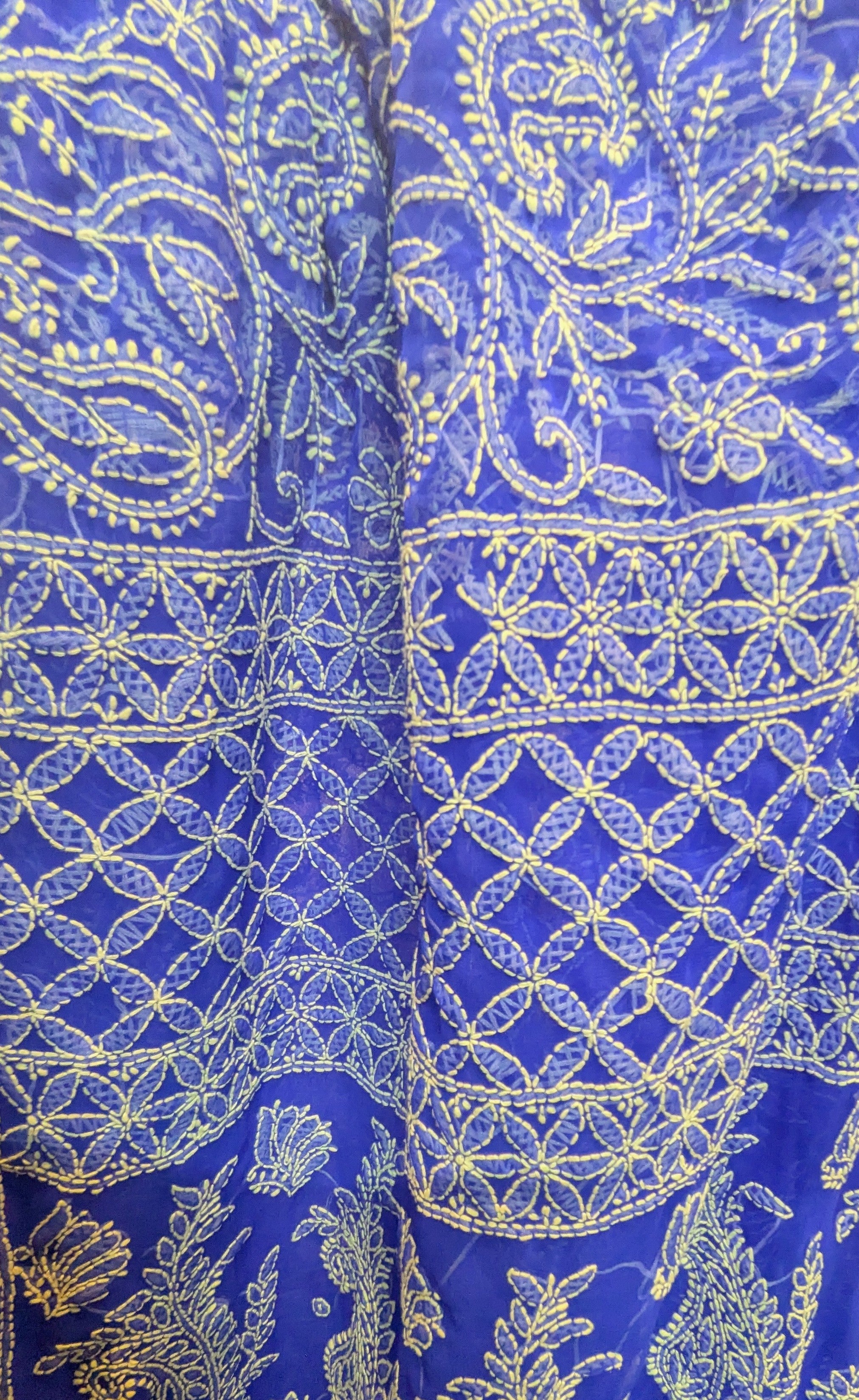 Peacock blue  full Jaal Saree