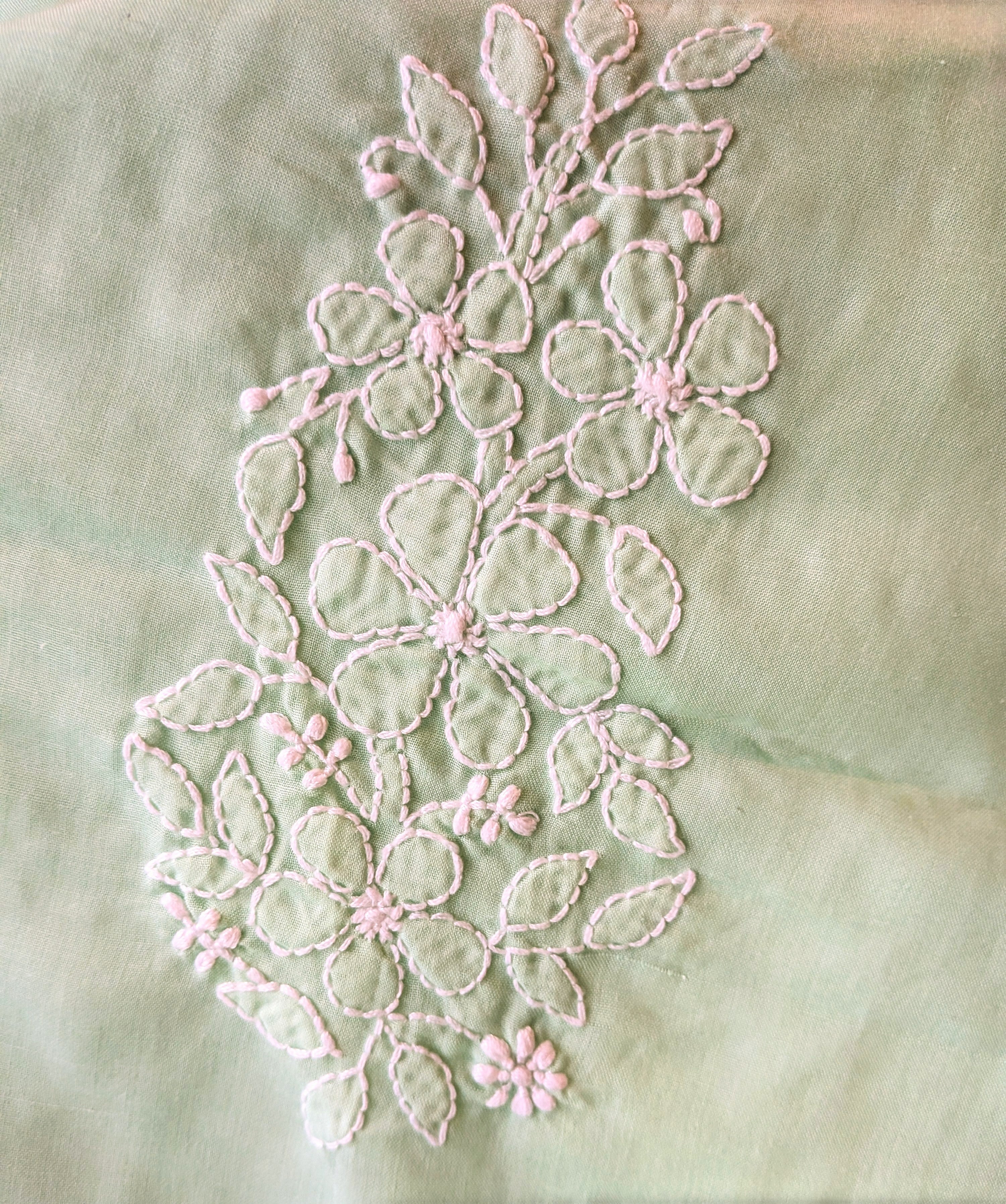 Sea Green Cotton Unstiched Suit