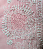 Baby Pink Cotton Unstiched Suit