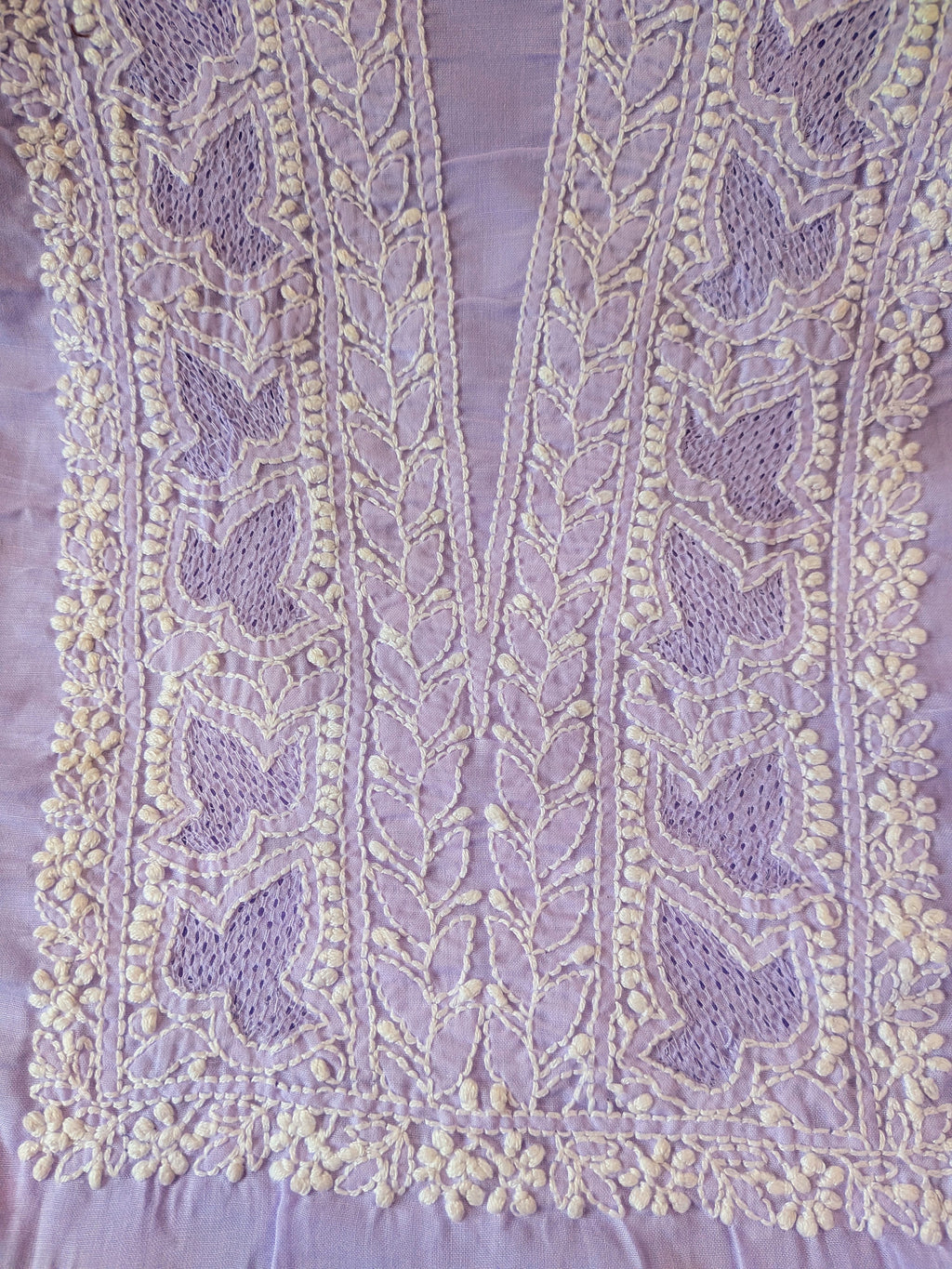 Lavender Cotton Unstiched Suit