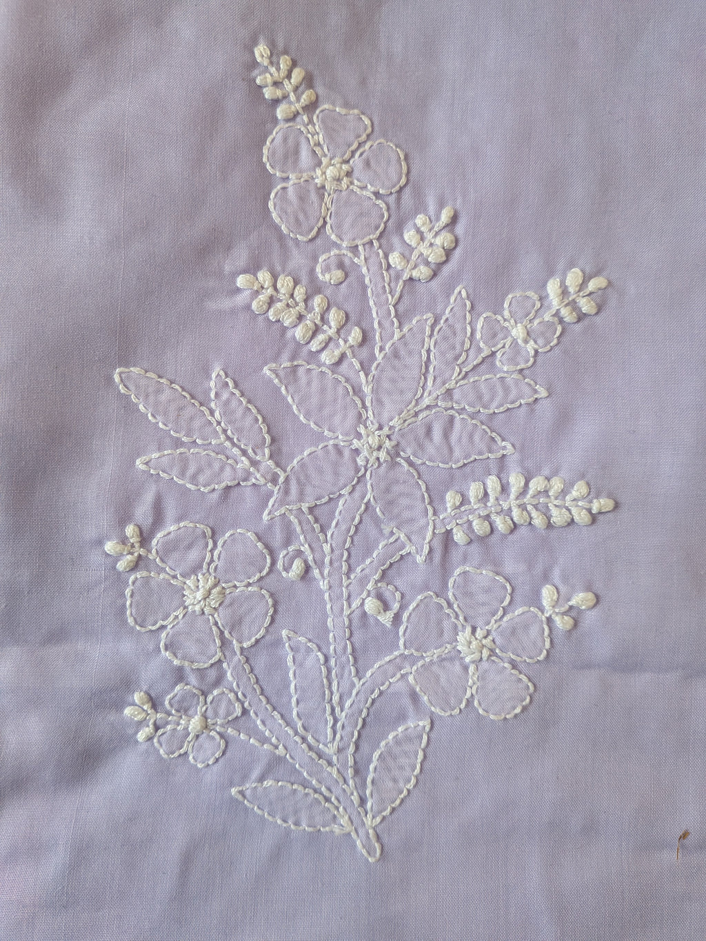 Lavender Cotton Unstiched Suit