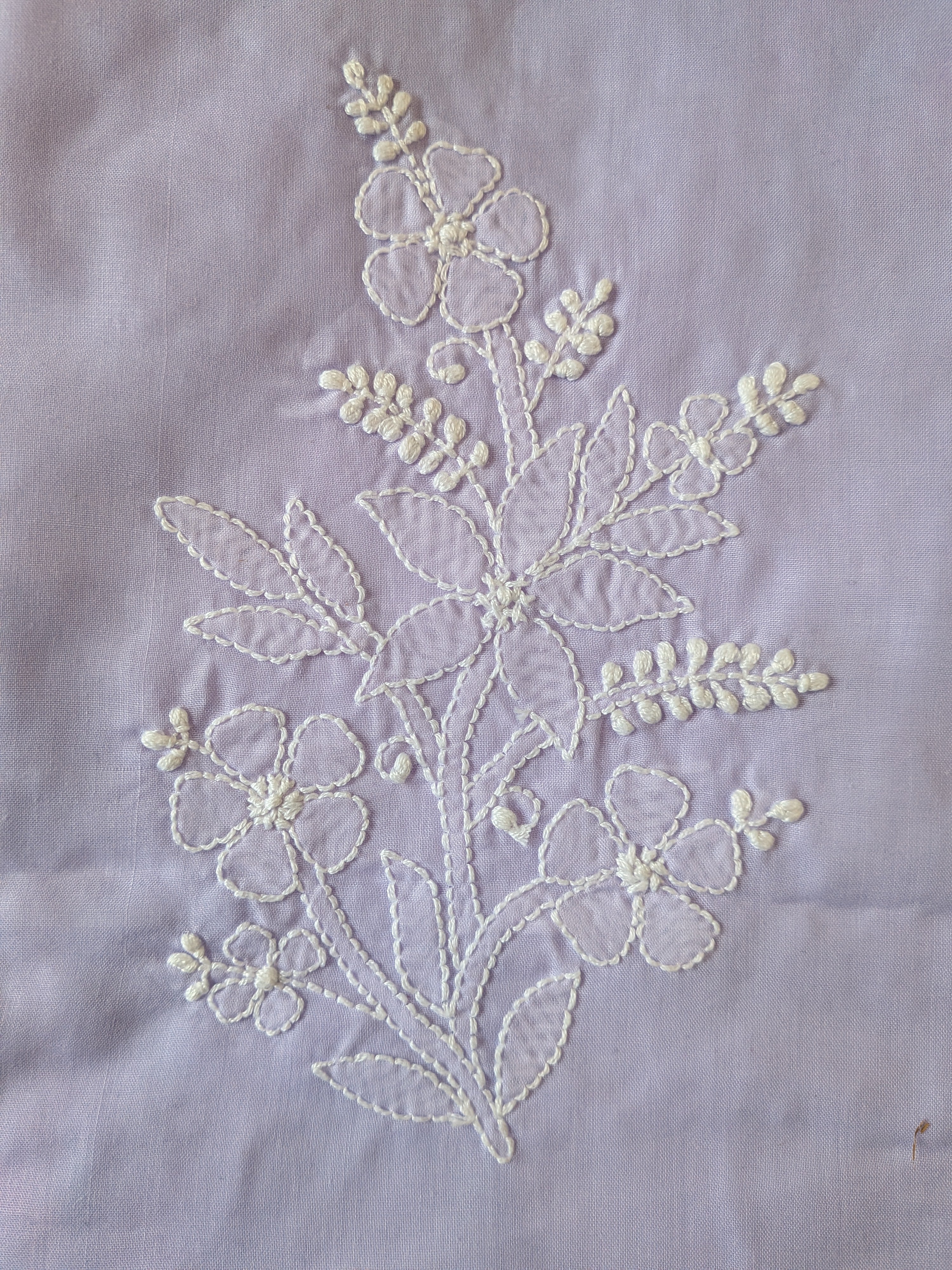 Lavender Cotton Unstiched Suit