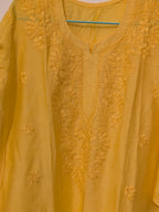 Yellow Chanderi Kurta