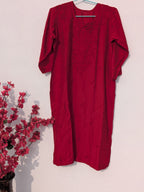 Dark Red Chanderi Kurta