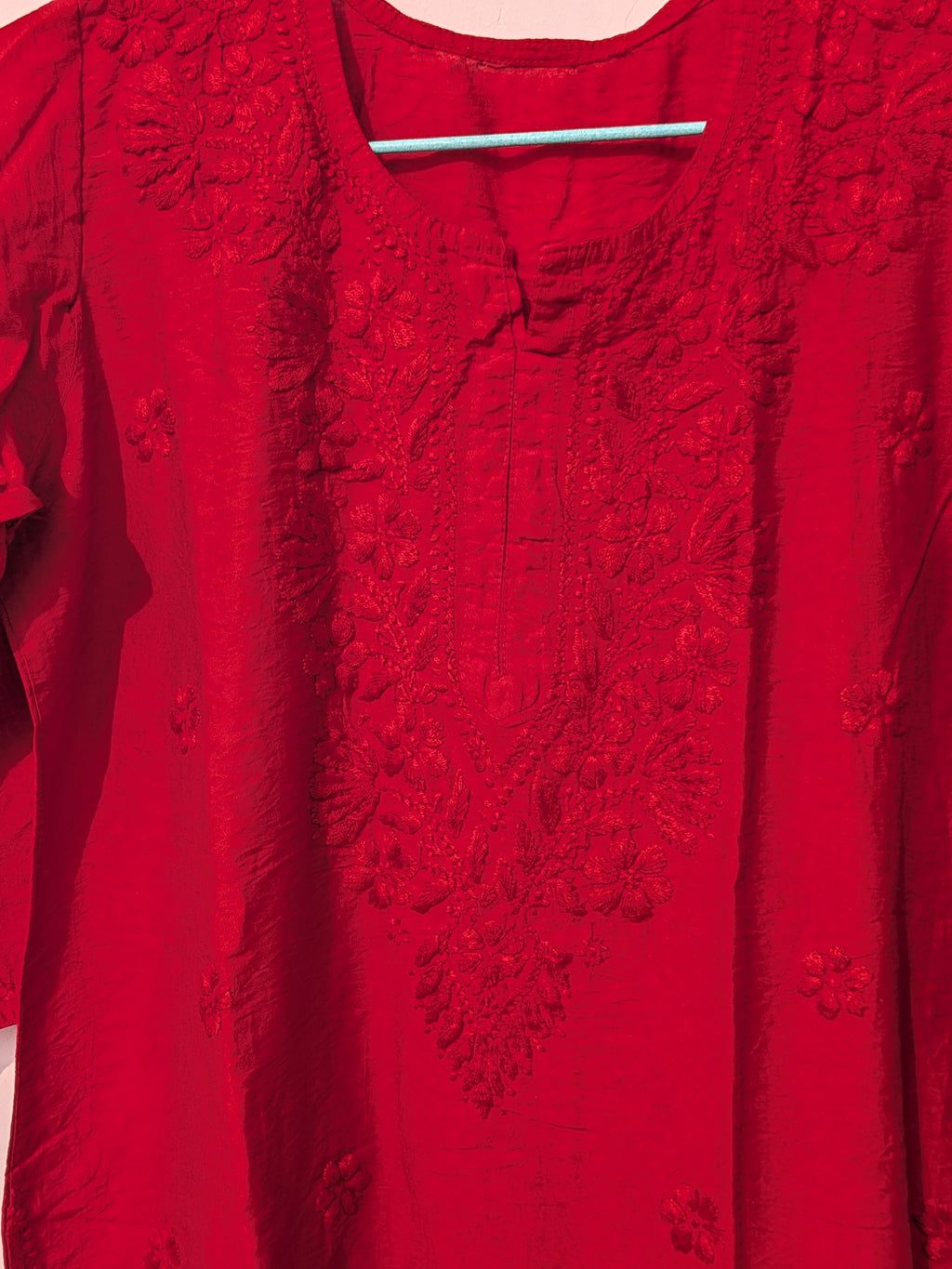 Dark Red Chanderi Kurta