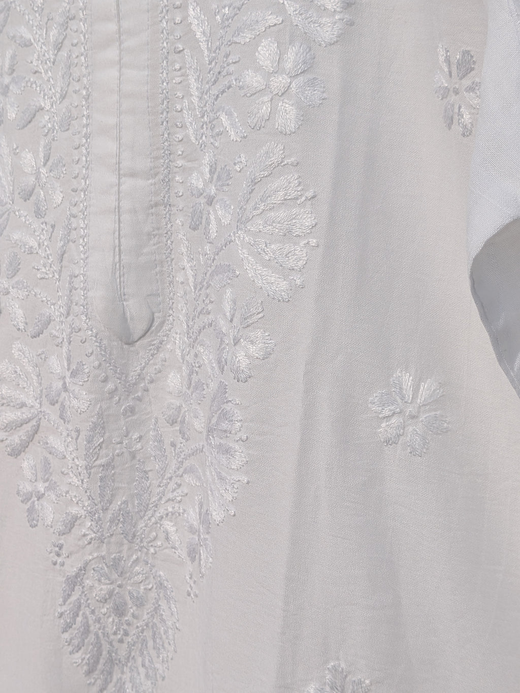 White Chanderi Kurta