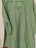 Mehndi Green Chanderi Kurta