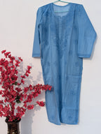 Sky Blue Chanderi Kurta