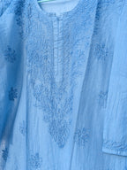 Sky Blue Chanderi Kurta