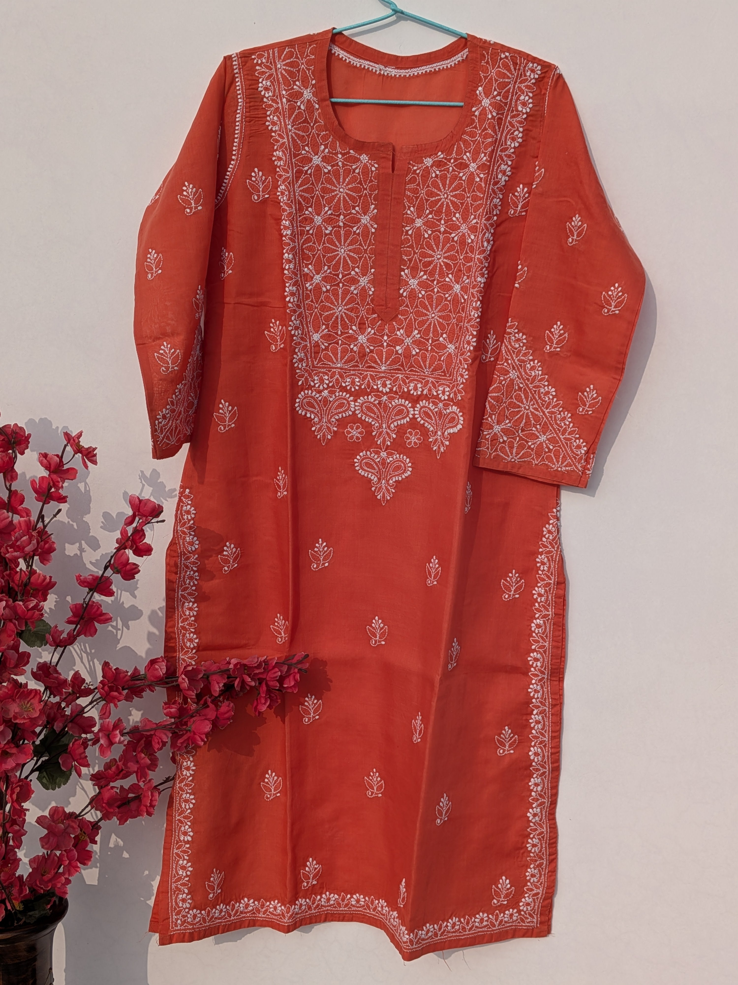 Red Cotton Kurta