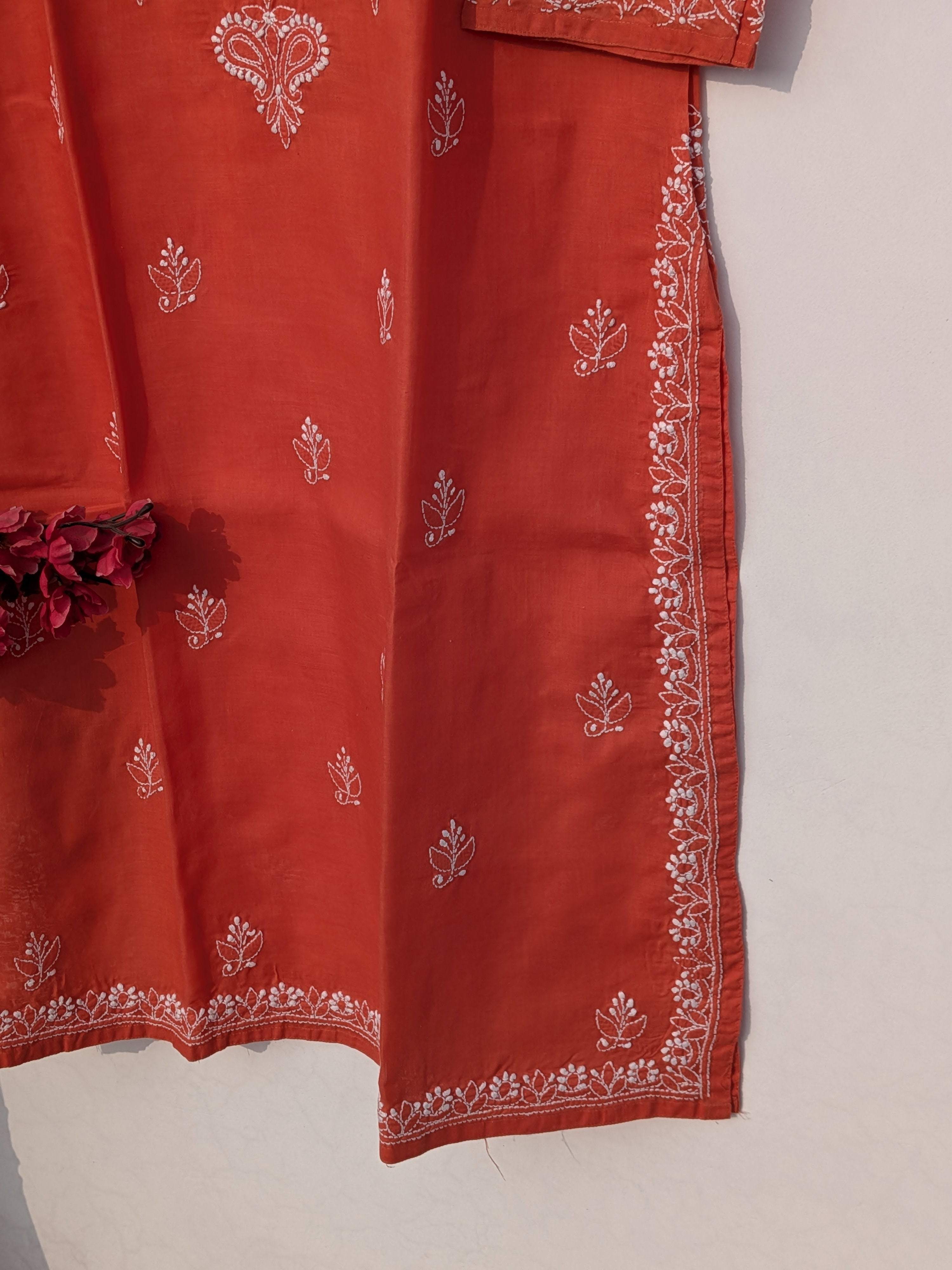 Red Cotton Kurta