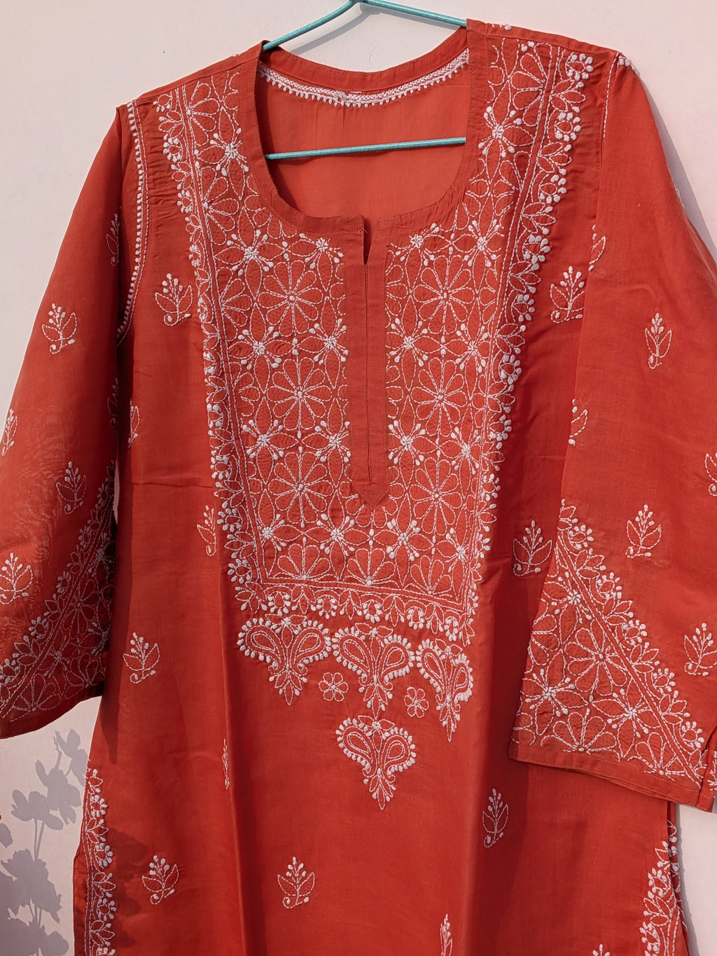 Red Cotton Kurta