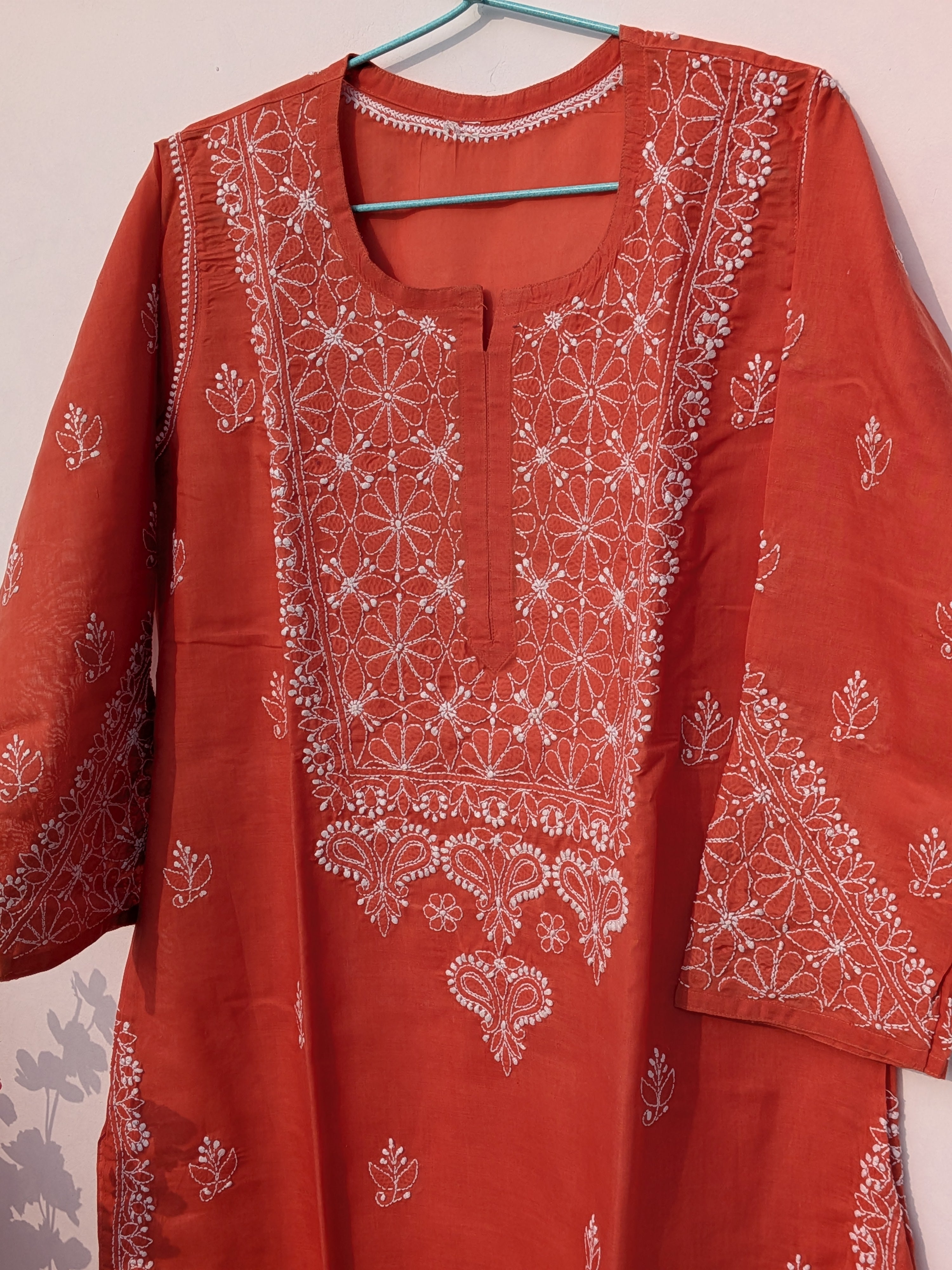 Red Cotton Kurta