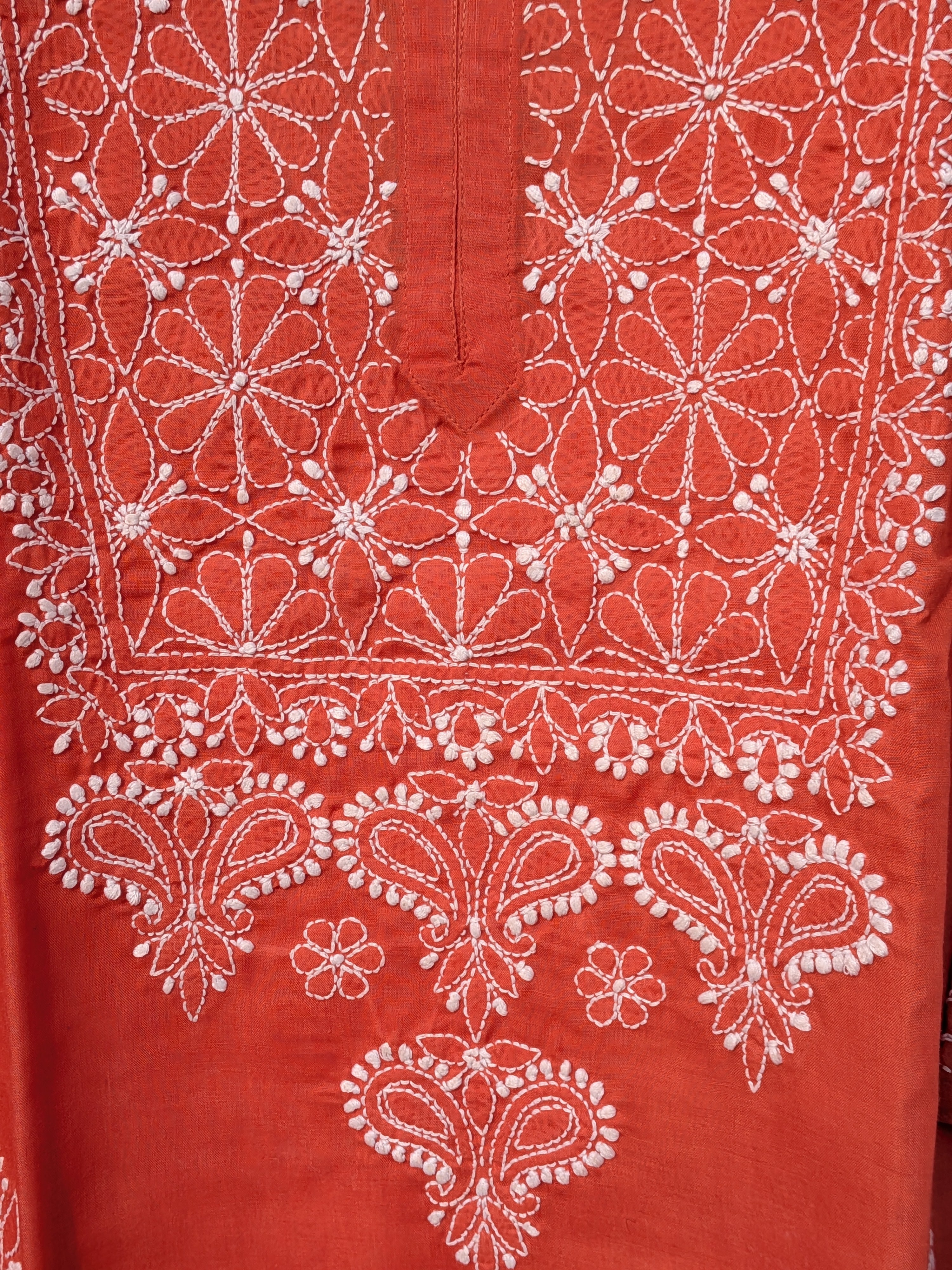 Red Cotton Kurta