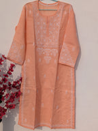 Peach Cotton Kurta