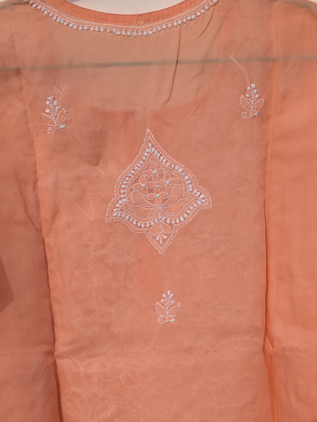 Peach Cotton Kurta