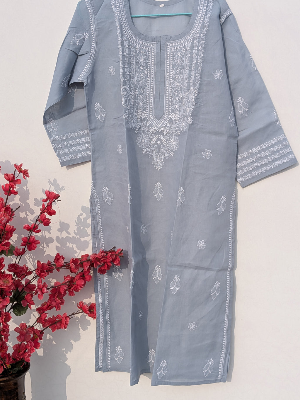 Grey Cotton Kurta