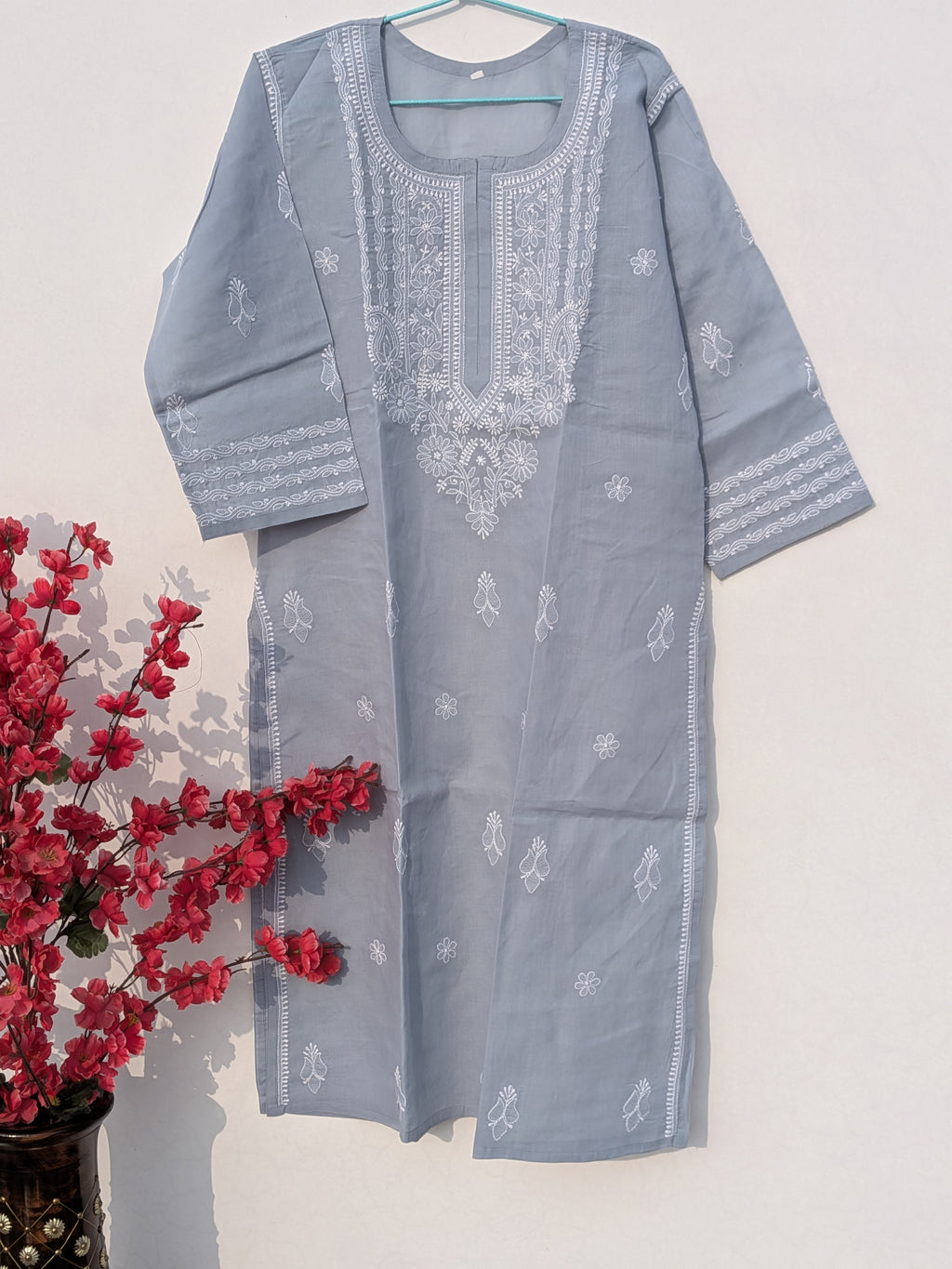 Grey Cotton Kurta