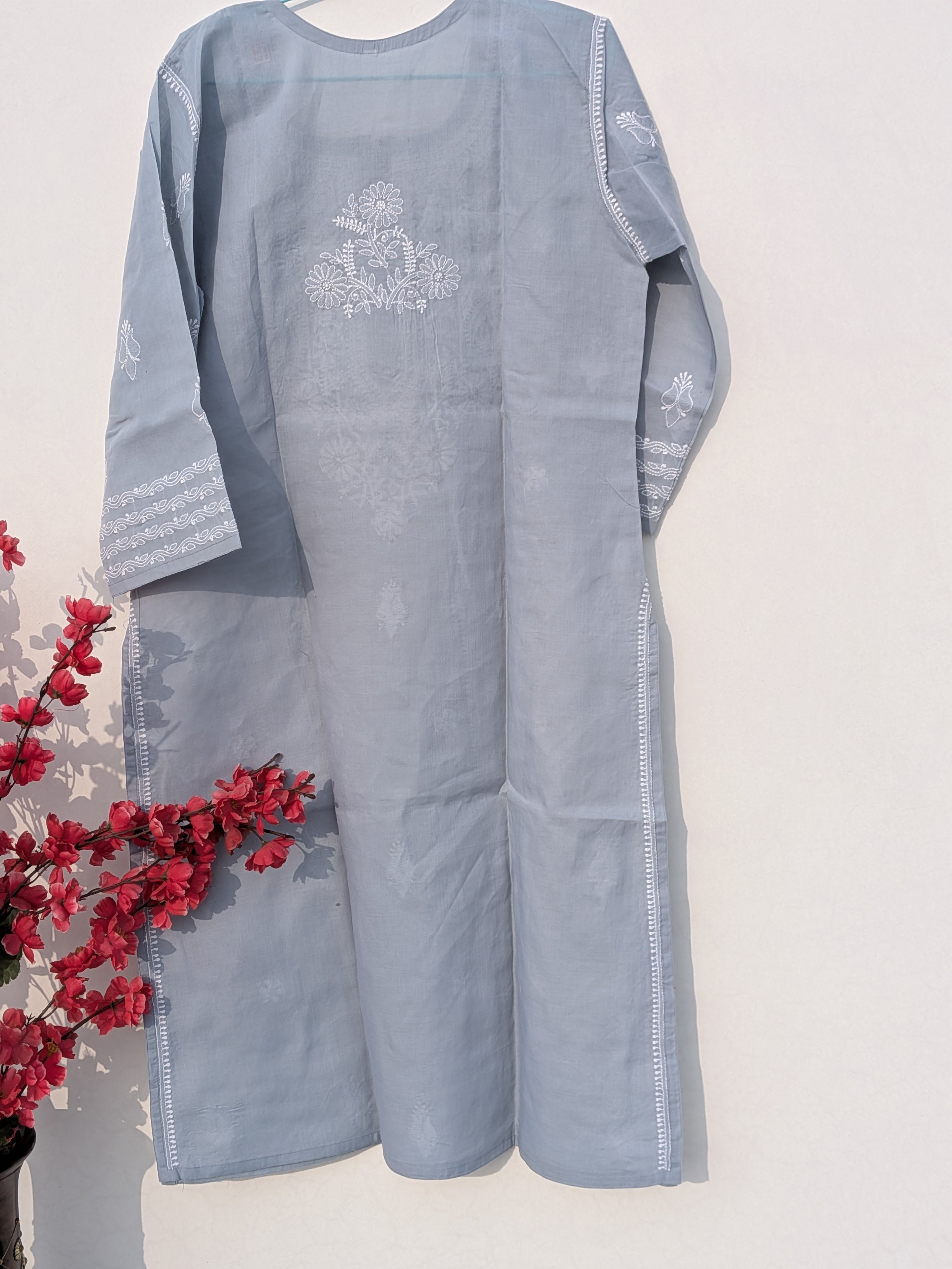 Grey Cotton Kurta