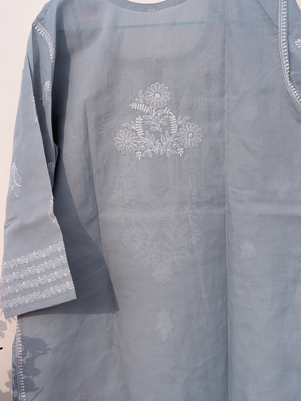 Grey Cotton Kurta