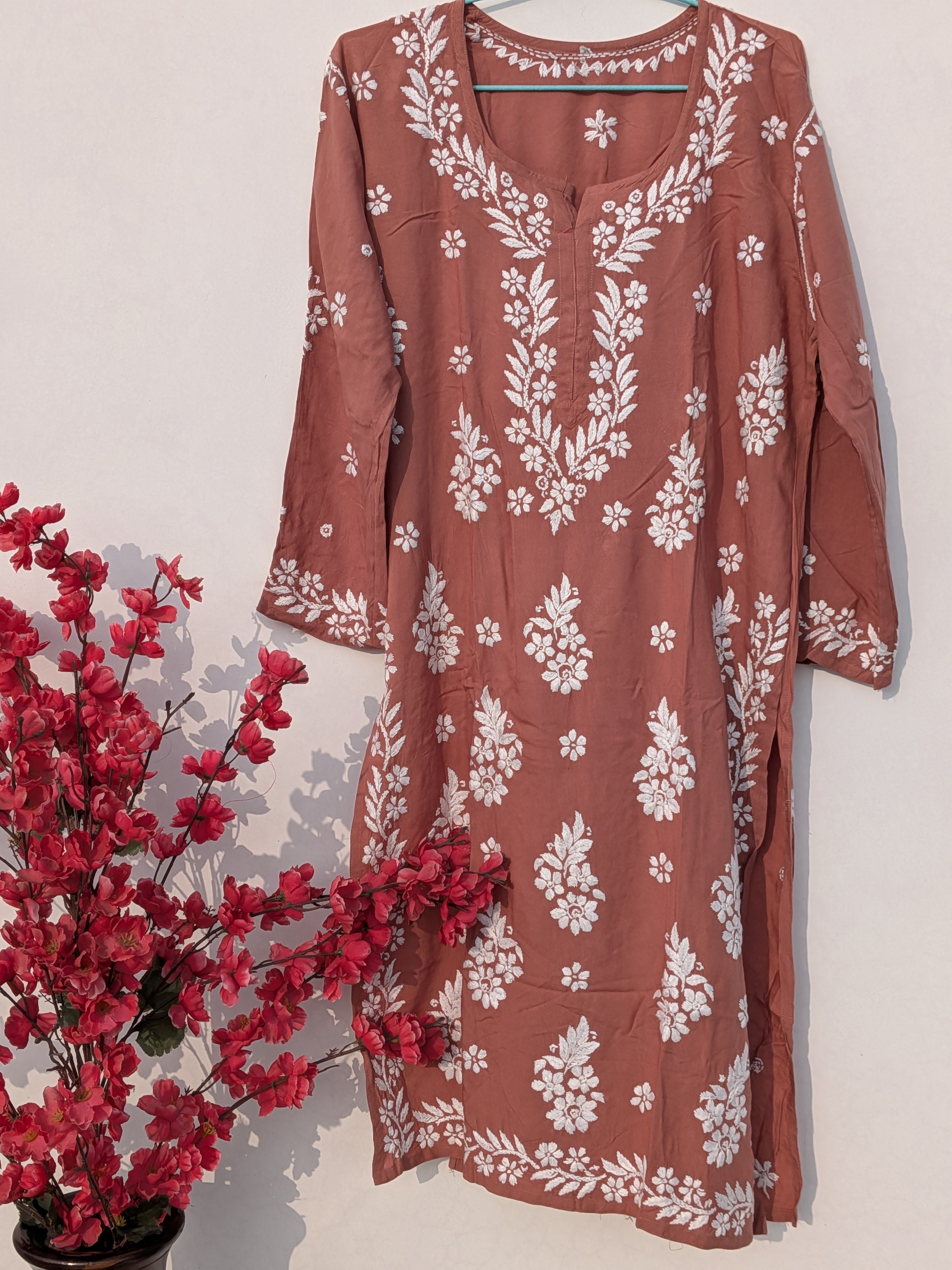 Brown Rayon Kurta