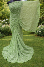 Green Tepchi Saree