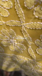 Yellow Half Jaal Saree