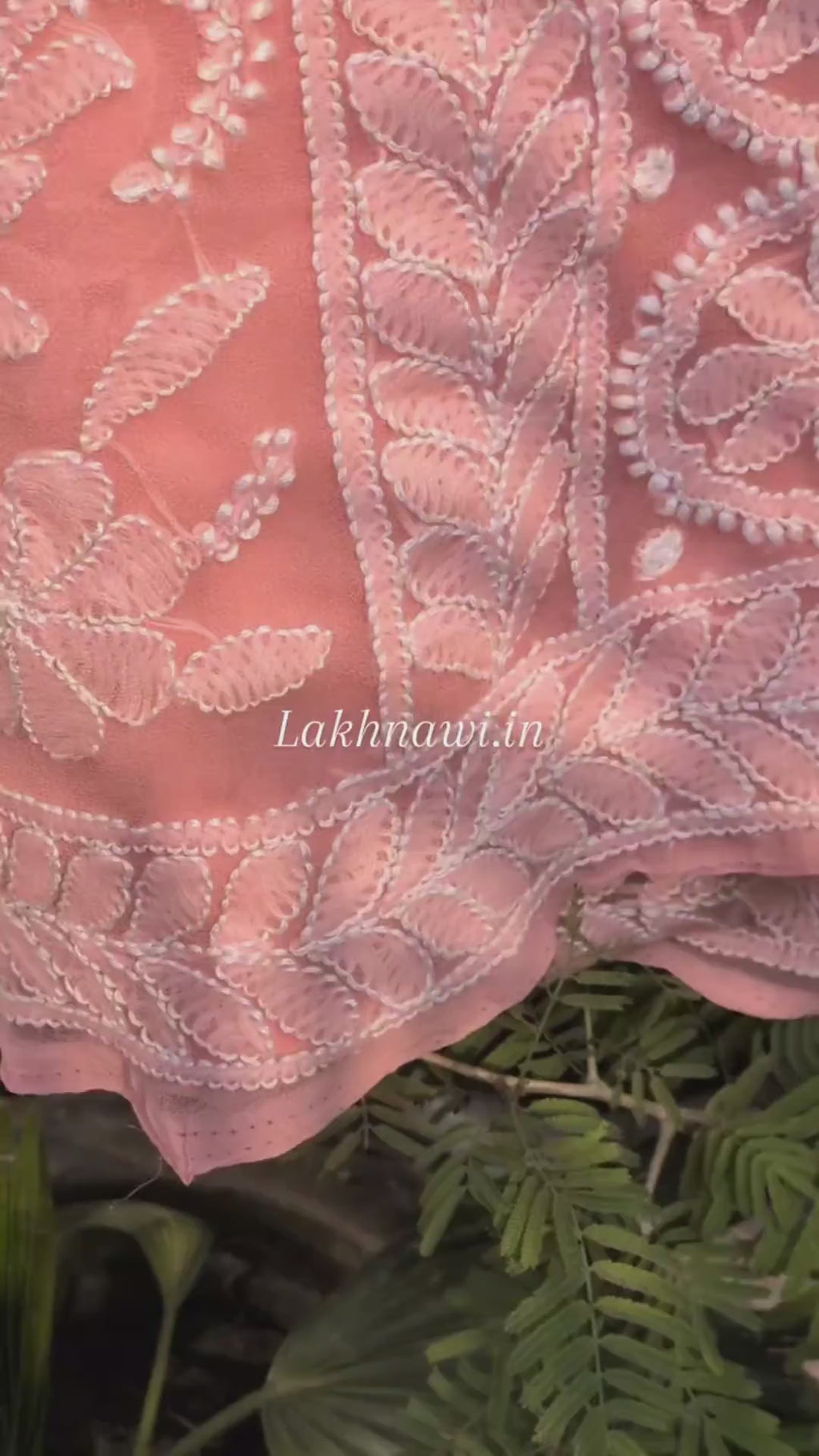 Peach Half Jaal Saree