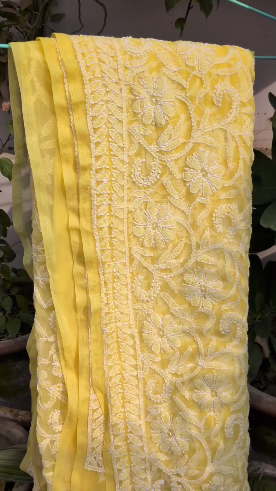 Yellow full Jaal Saree