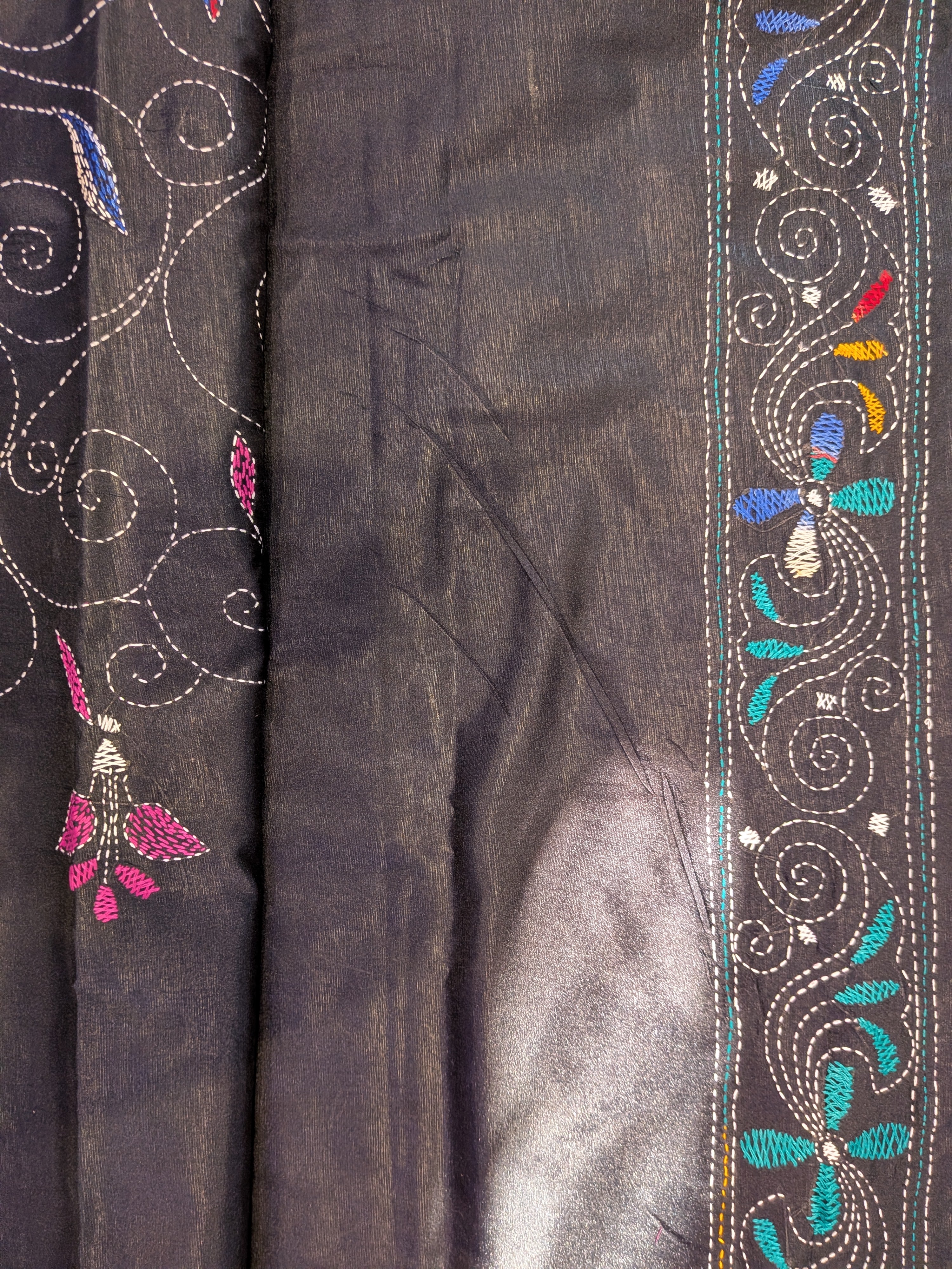 Kantha silk saree