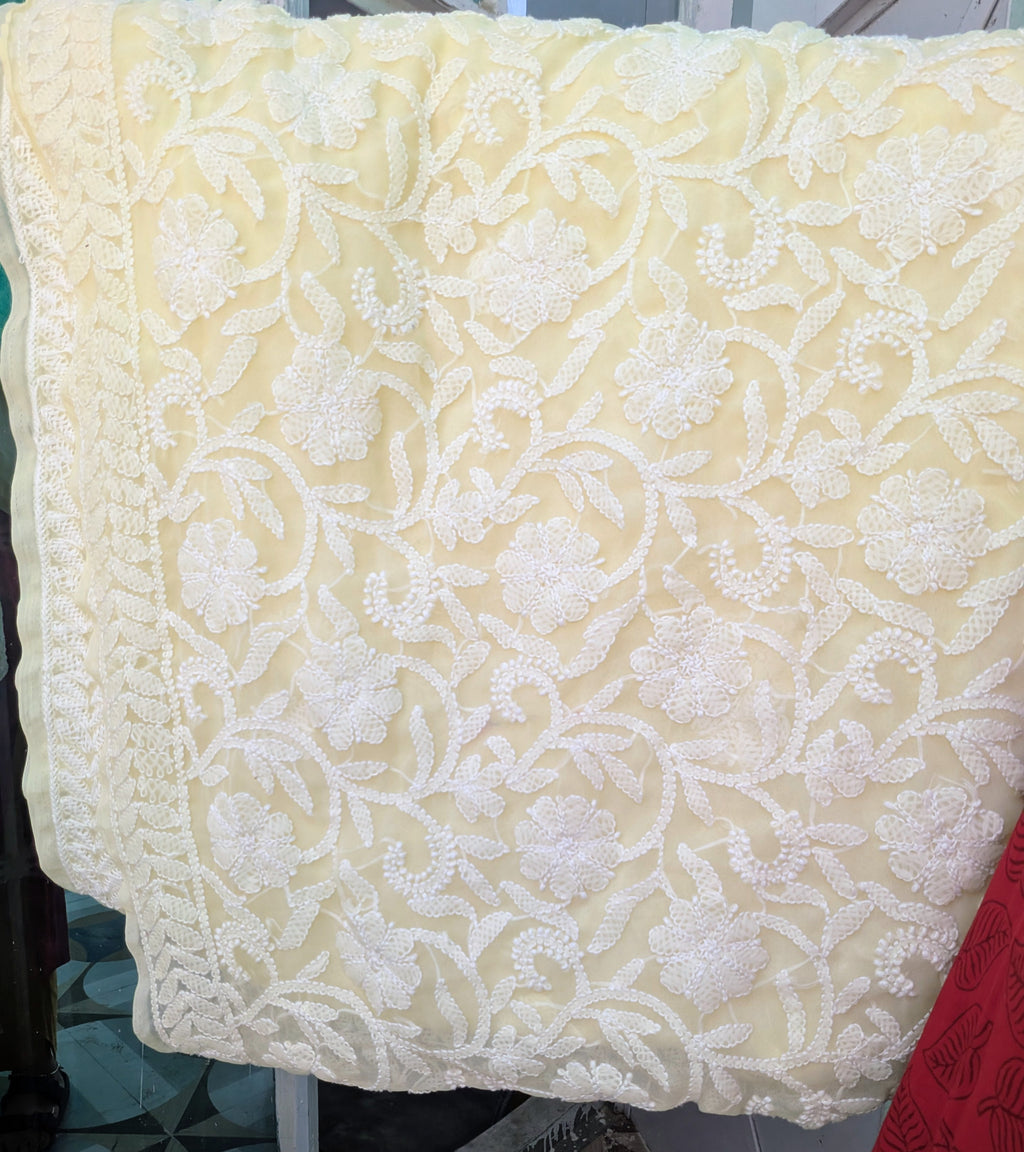 Butter yellow half jaal