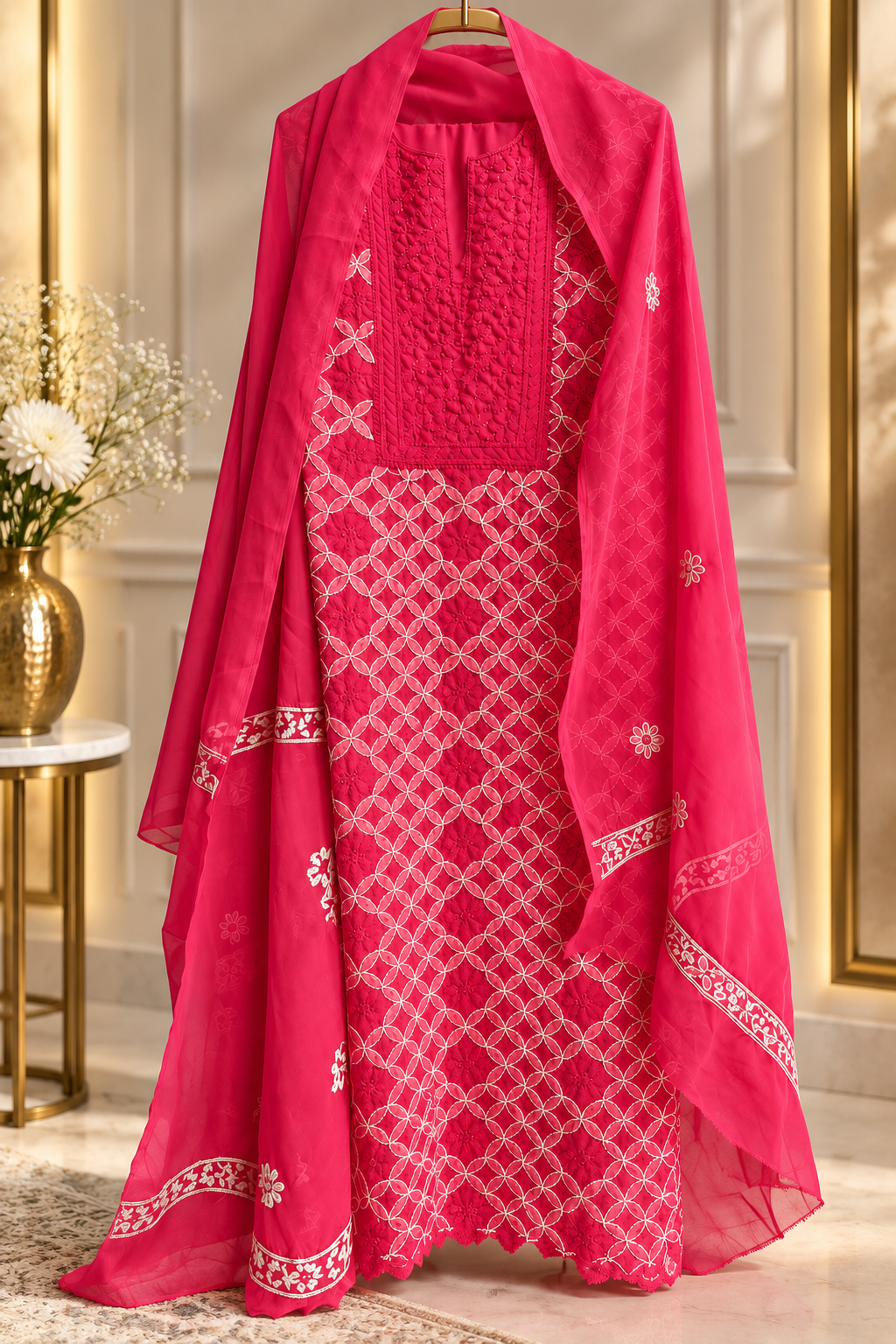 Saira ~ neck design jaal suit