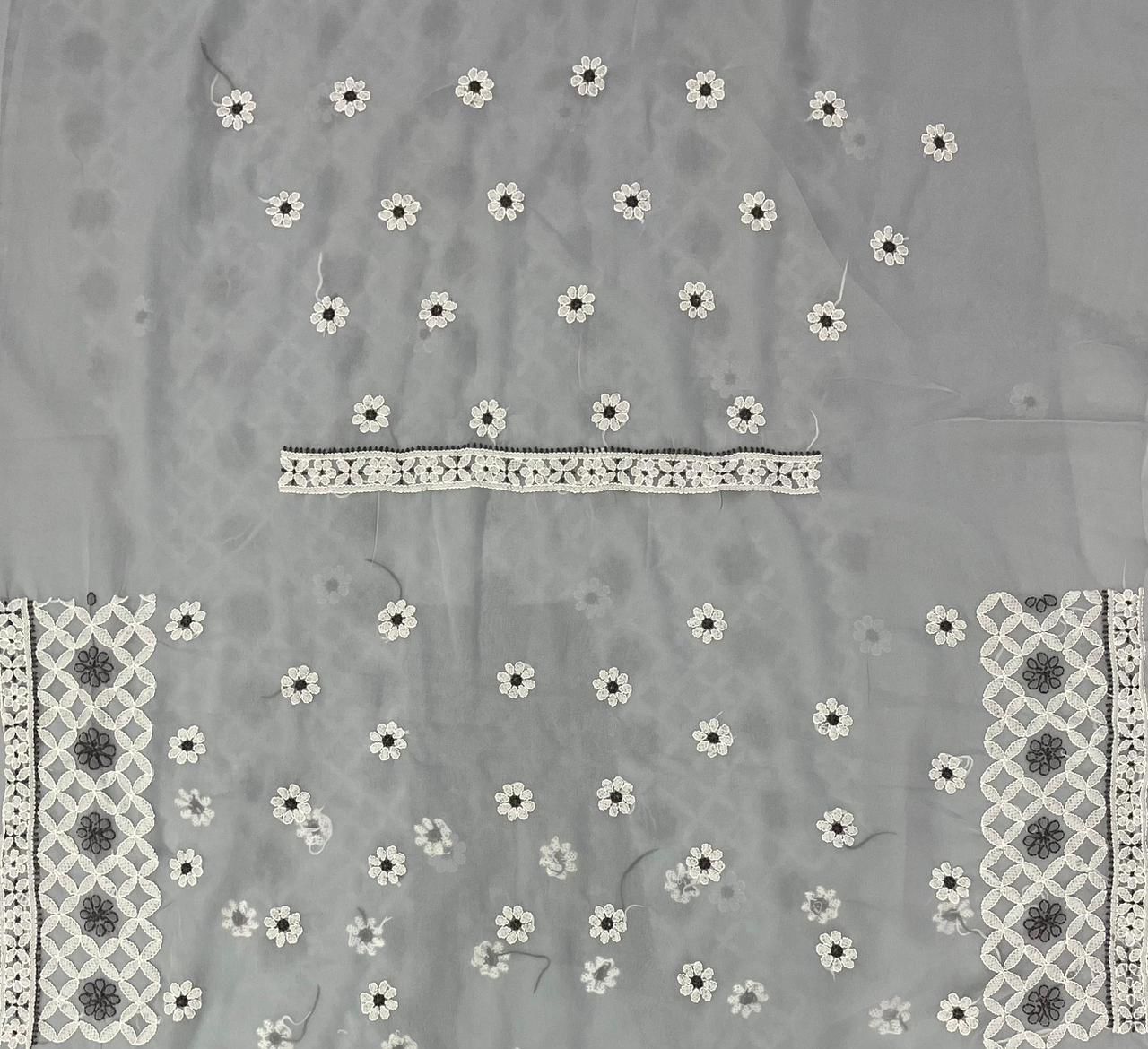 Jaal suit cross design