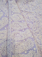 Lavender Full Jaal Chikankari Saree