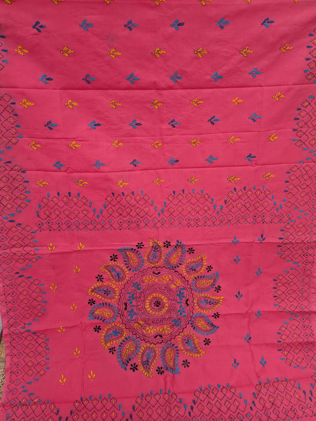 Semi matka silk kantha saree
