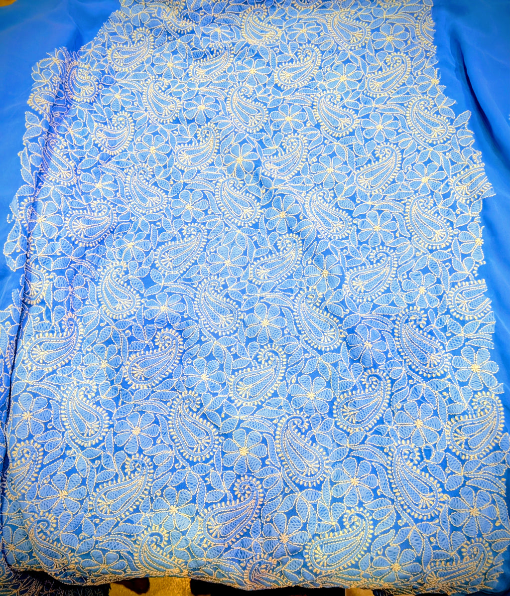 Blue jaal unstitched suit
