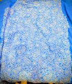 Blue jaal unstitched suit