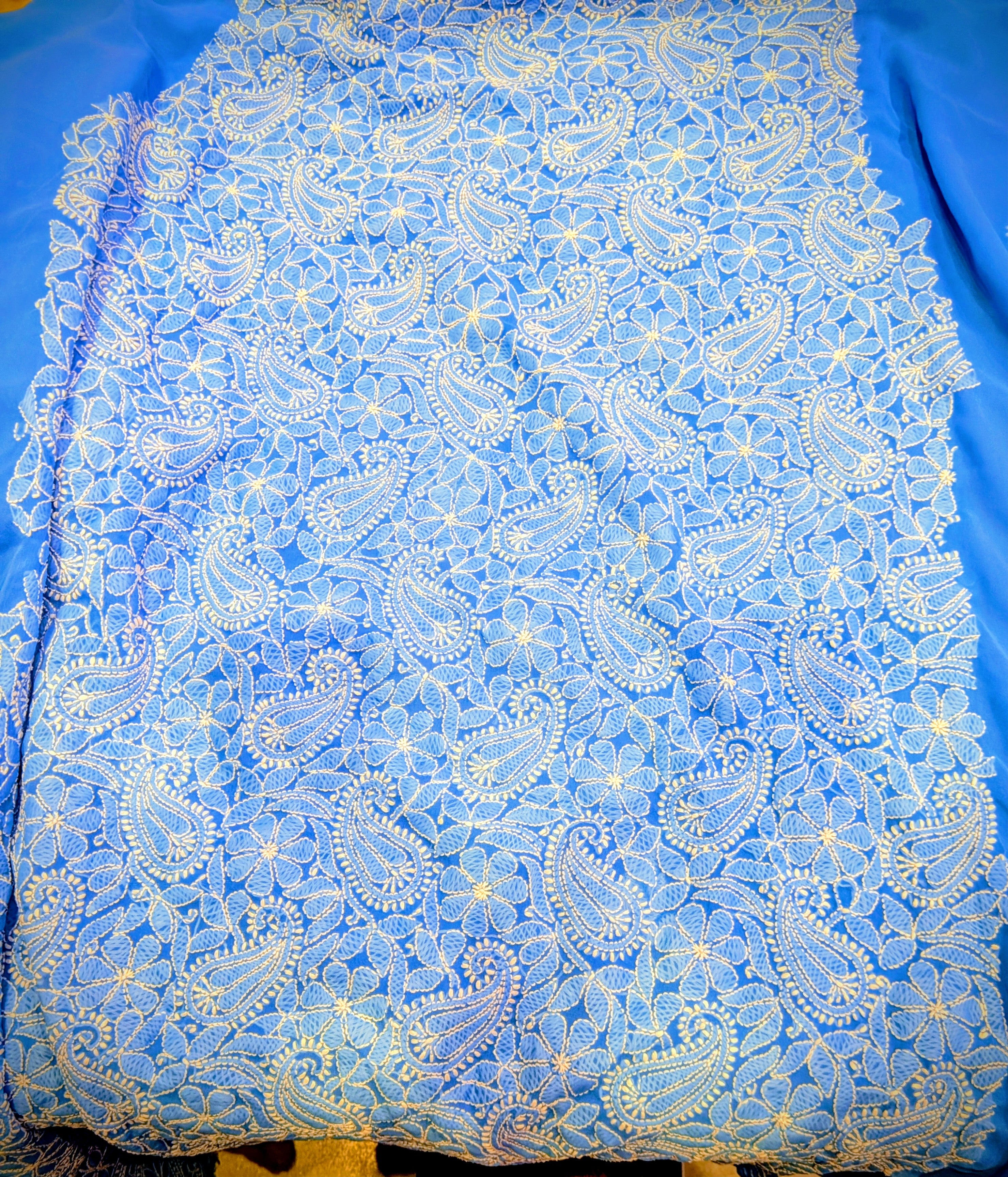 Blue jaal unstitched suit